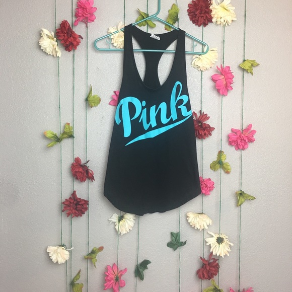 ❤️SOLD❤️Pink Victoria's Secret black tank top - Picture 2 of 5
